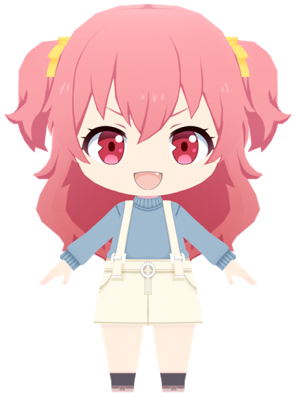 a tiny Airi keeps watch over the offerings